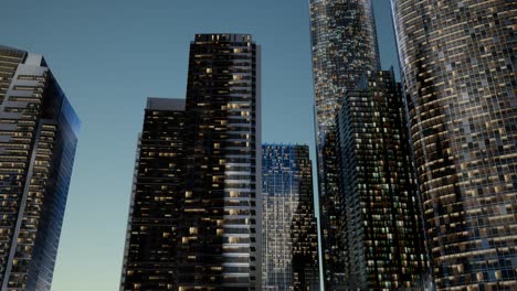 Rascacielos-De-La-Ciudad-En-La-Noche